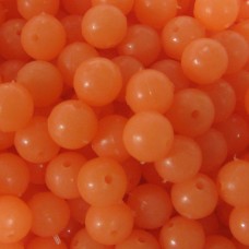 6mm Orange Lumi  Plastic Beads Qty 100 per pack